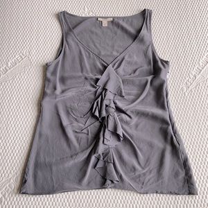 J Crew silk top in grey size 4